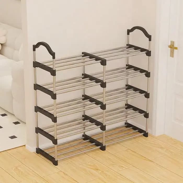 Meuble à chaussures double rangée - rangement multi-niveaux pour la maison