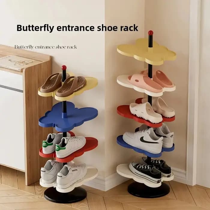 Étagère à chaussures multi-niveaux simple et démontable pour entrées étroites