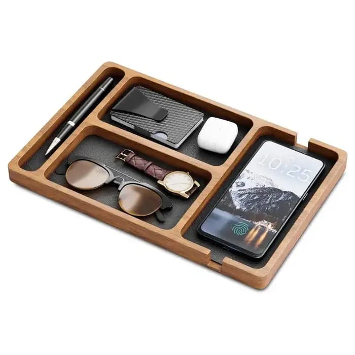 Boîte de rangement de bureau en bois