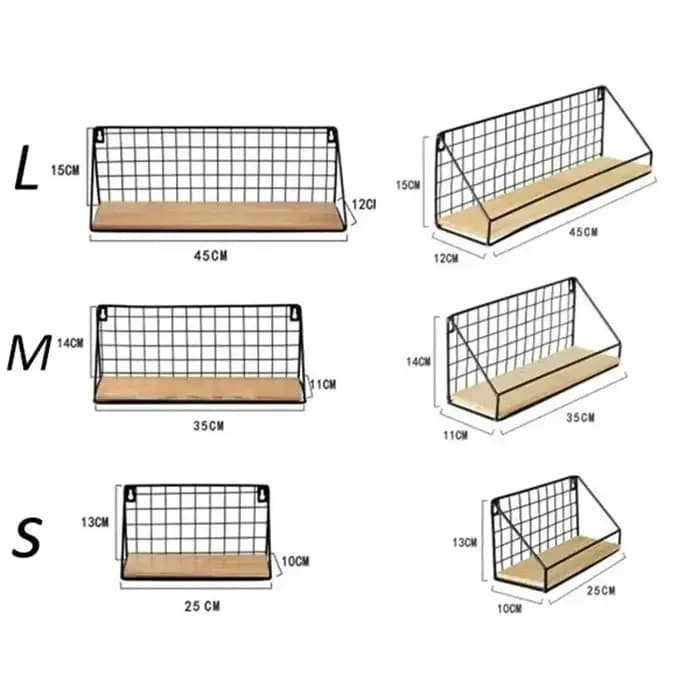 Mlan – support d'étagère murale en bois et fer pour femme de ménage