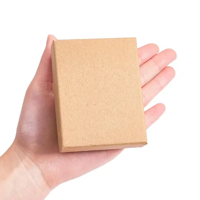 Boîte à bijoux en carton avec insert en coton pour l'expédition et la présentation de boucles d'oreilles et de bagues