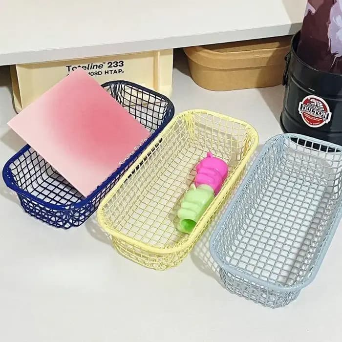 Panier de rangement en métal