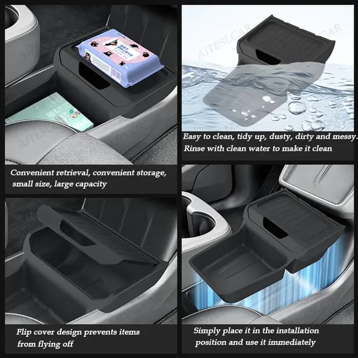 Boîte de rangement pour console centrale Tesla Model Y Standard 2025 2026