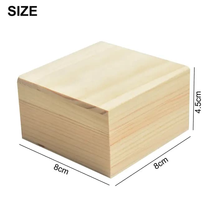 Boîte de rangement en bois avec couvercle supérieur et inférieur