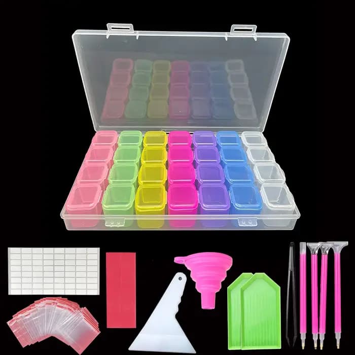 Boîte de rangement pour outils de peinture diamant