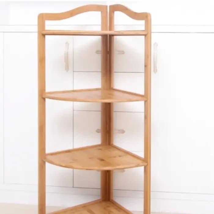 Étagère de rangement de cuisine en bambou robuste