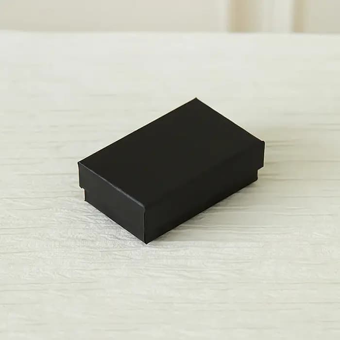 Paquet de 32 boîtes à bijoux en papier kraft noir 7x7x2