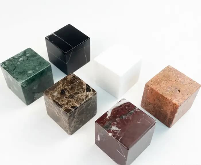 Blocs de cubes en pierre de marbre naturel 50x50x50mm