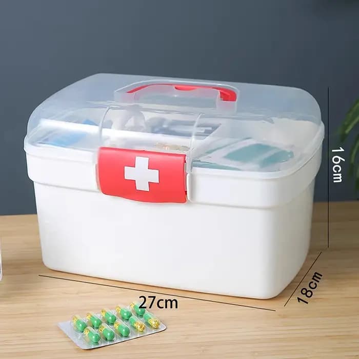 Boîte de rangement de médicaments portable grande capacité