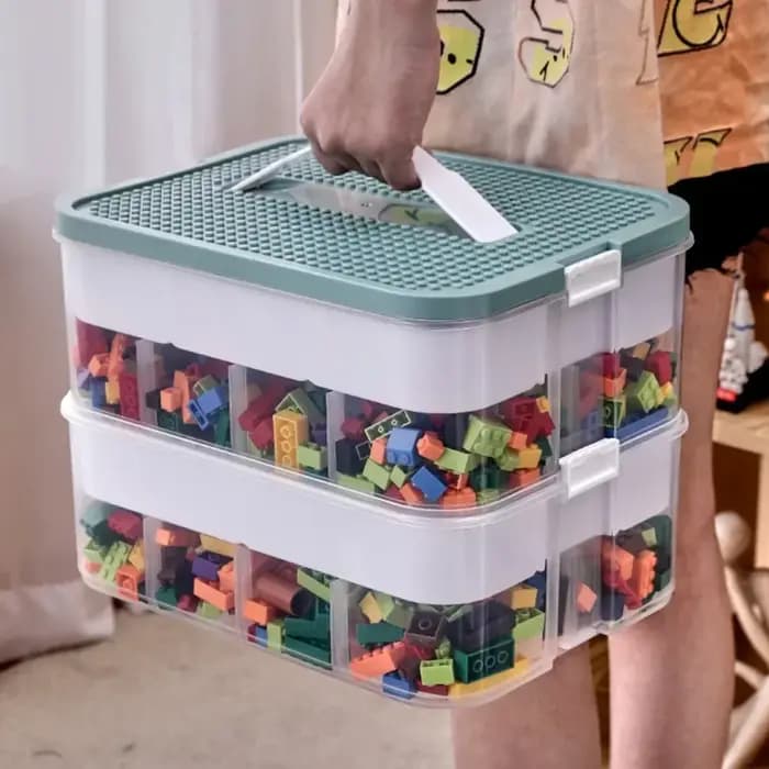 Boîte de rangement de blocs de construction empilables