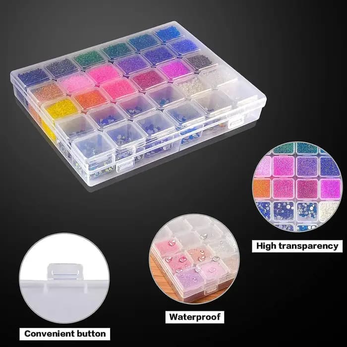 Boîte de rangement pour peinture diamant à 30 compartiments