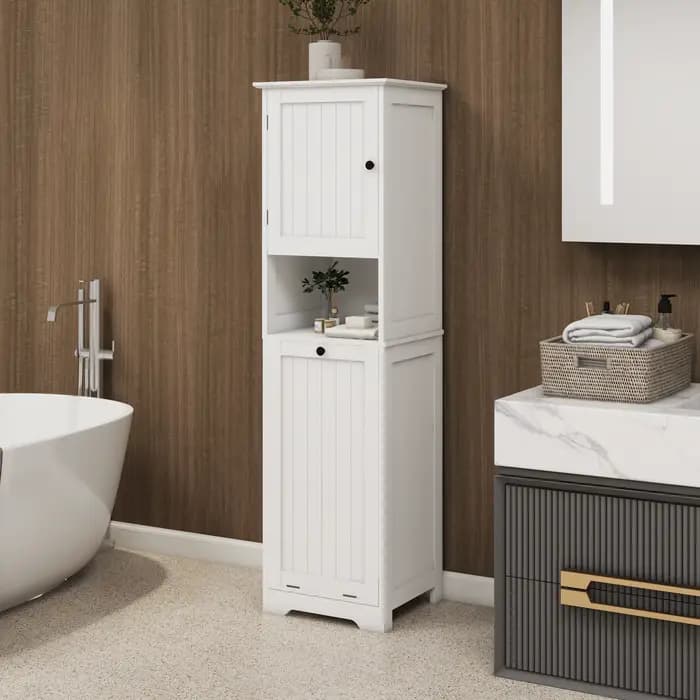 Armoire à linge blanche à une seule cellule, solide et durable, à la mode