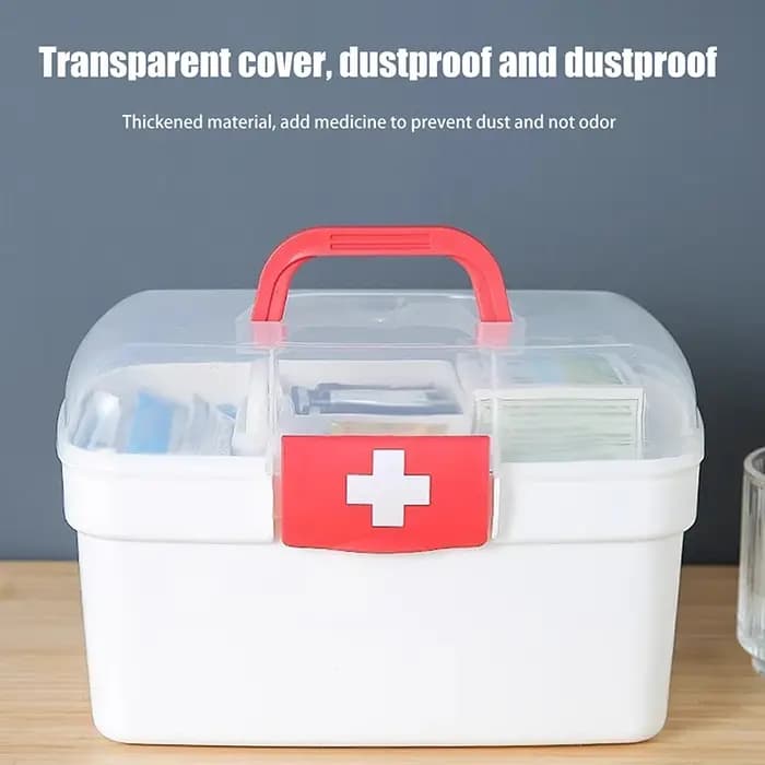 Boîte de rangement de médicaments portable grande capacité