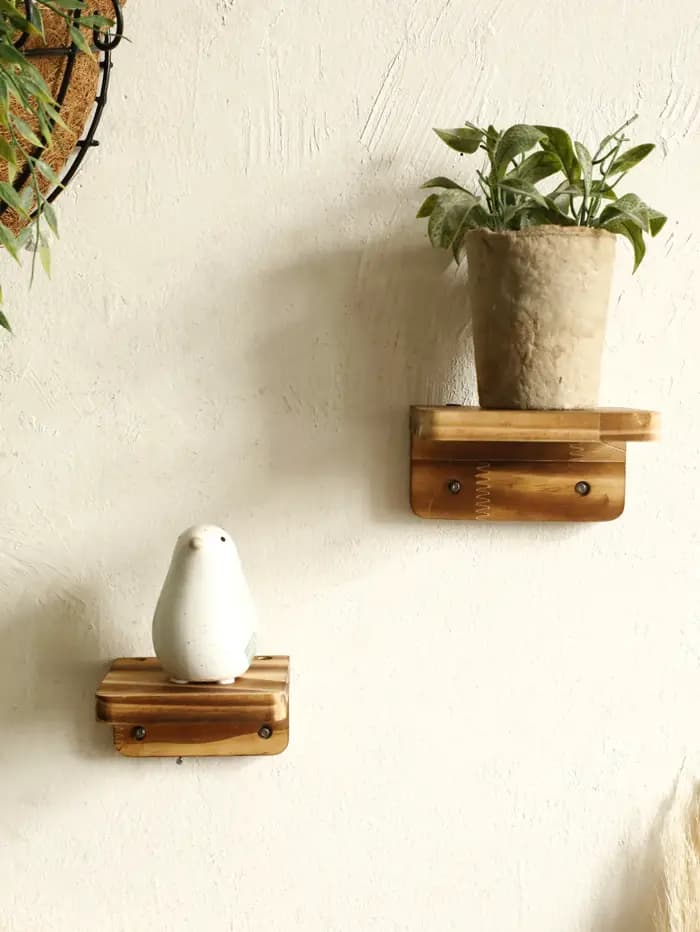 Étagère Murale en Bois Rustique