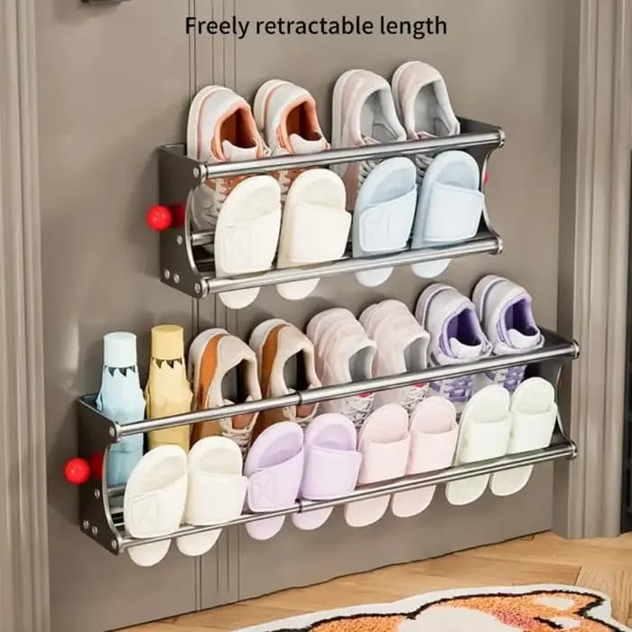 Étagère à chaussures magnétique pour organisateur pliable à 2 niveaux permettant gagner l'espace