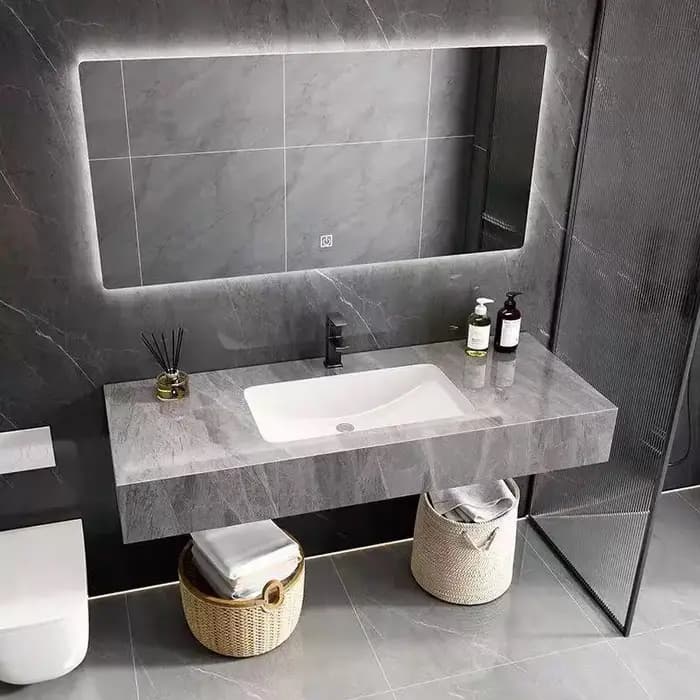 Meubles de salle de bain modernes : armoire de luxe avec tiroirs
