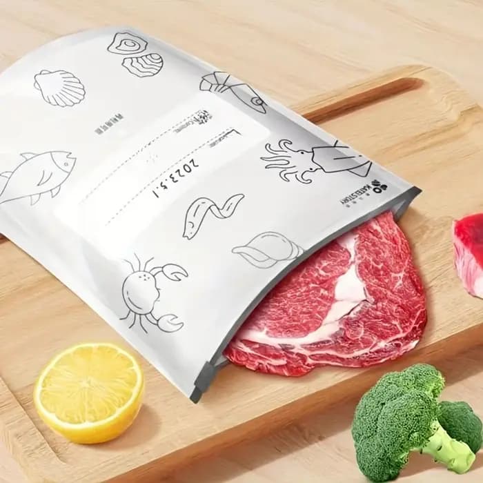10/30/60 sacs de conservation en aluminium, hermétiques pour congélateur, organisateurs de nourriture, réutilisables, anti-odeur pour garde-manger, essentiels de cuisine
