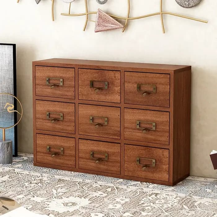 Tiroirs rétro en bois, boîtes de rangement de thé