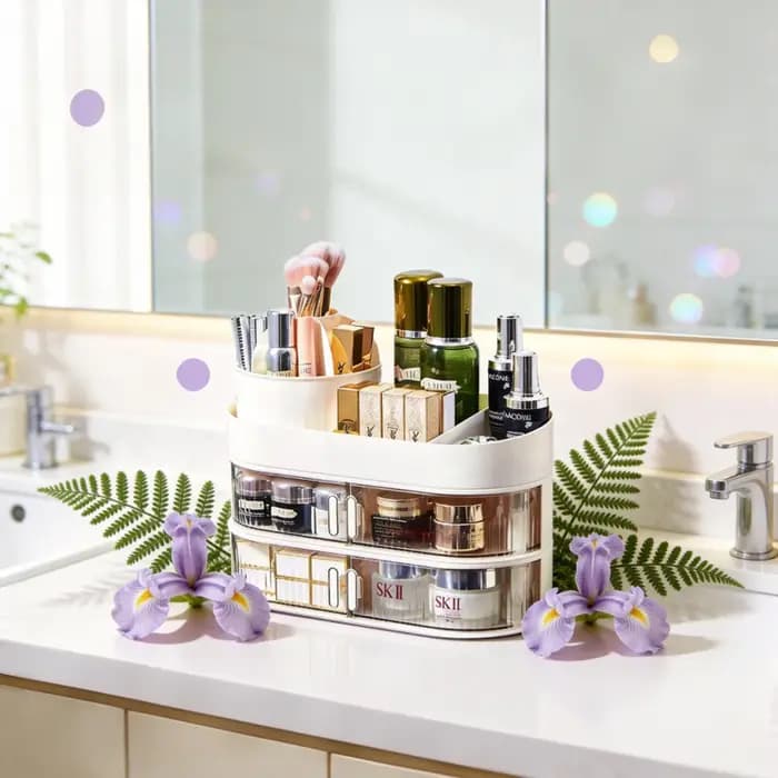 Organisateur de cosmétiques multi-niveaux pour tiroir
