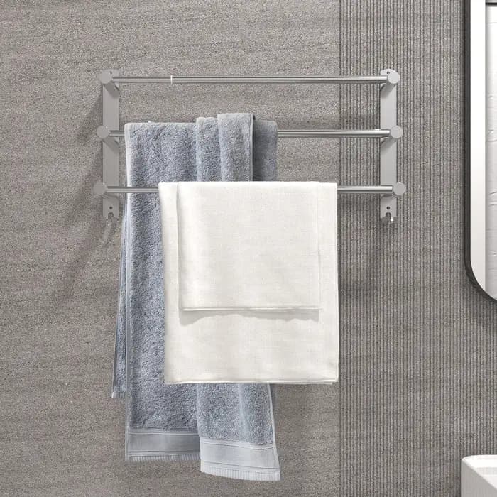 Étagère à serviettes à 3 niveaux pour salle de bain