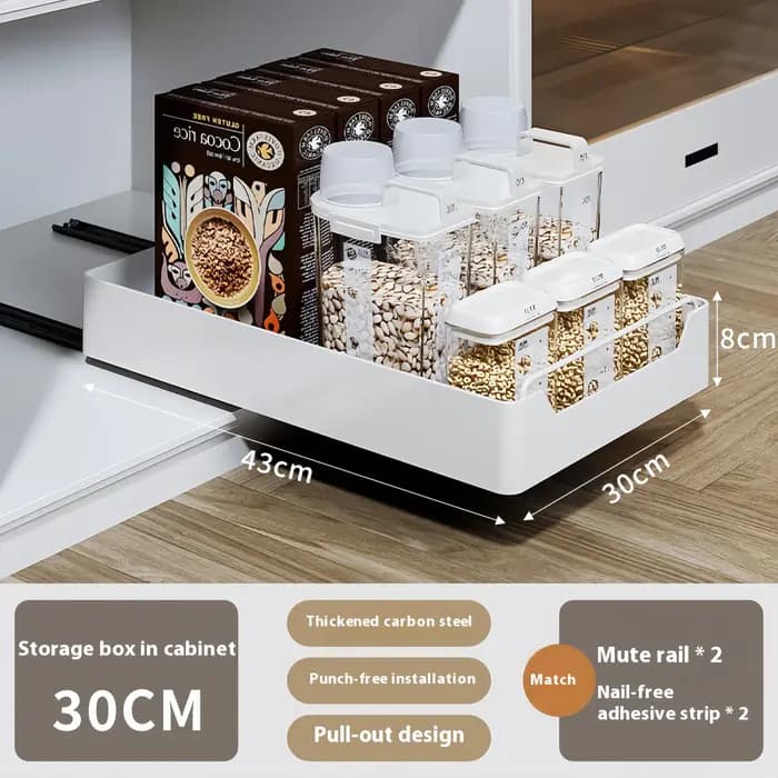GENGSHENG Support de rangement de cuisine avec rails coulissants