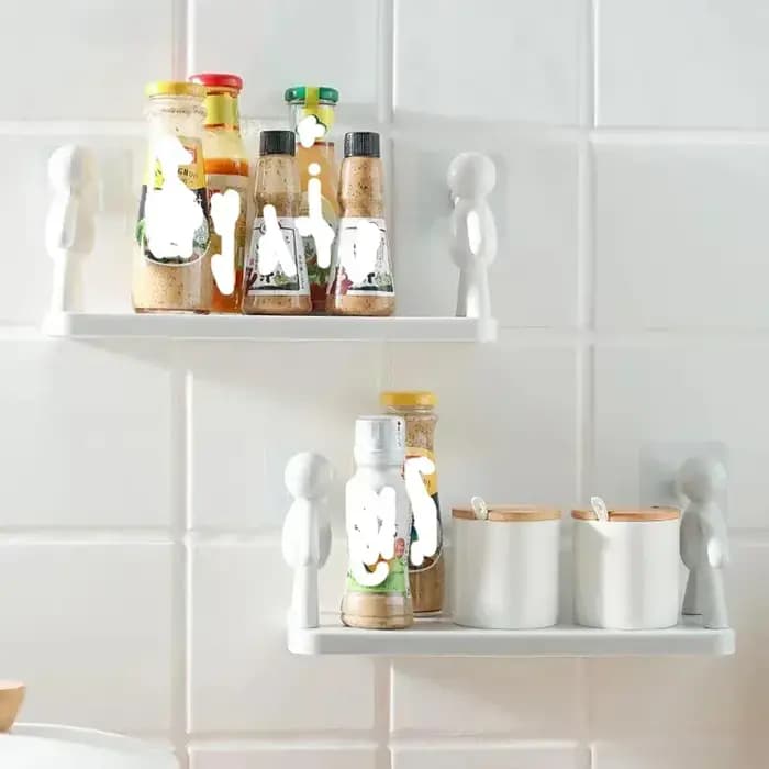 Supports de rangement auto-adhésifs pour shampoing de salle de bain