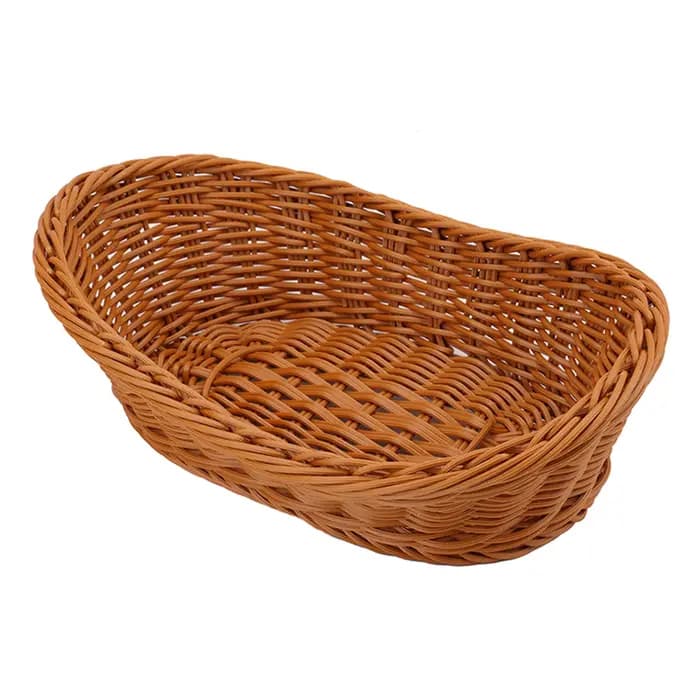 Ensemble de paniers à pain en plastique tressé, bacs de rangement carrés pour comptoir de cuisine, p