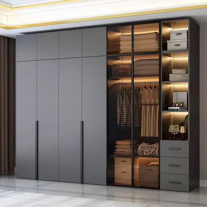 King Size moderne armoire femmes luxe tiroir étagère organisateur garde-robe Organization placard Szafy Do Sypialnihotel meubles