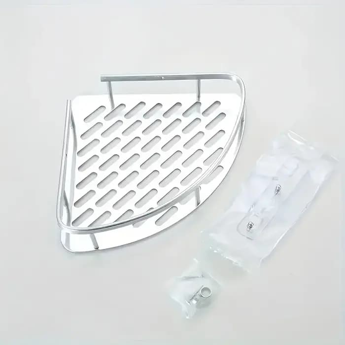 Support de rangement pour salle de bain Pas d'étagères pour perceuses Support mural Étagère d'ang