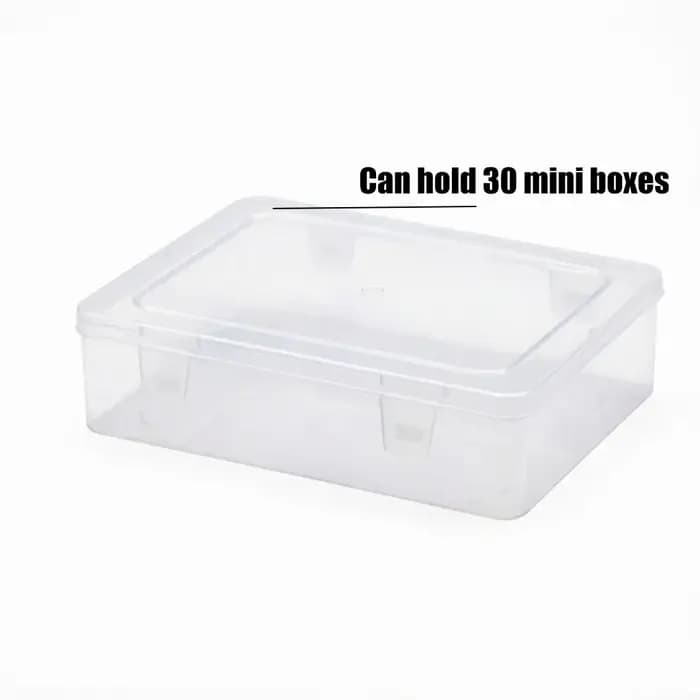 1 boîte de rangement en plastique mini avec couvercle