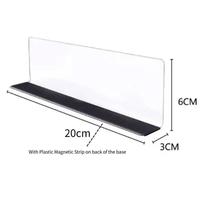 Séparateurs d'étagères en plastique PVC, 10 pièces, présentoir, déflecteur, cloison de séparation, v