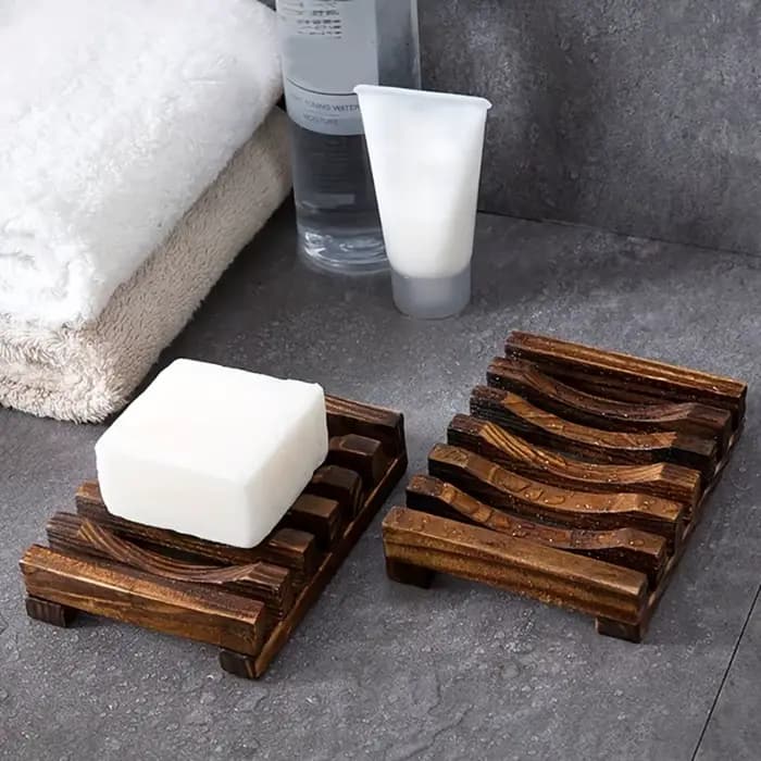 Nouvelle boîte à savon en bois porte-savon de bain