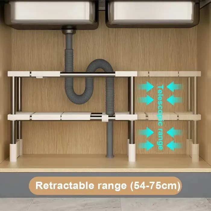 Étagère de rangement télescopique empilable multifonctionnelle