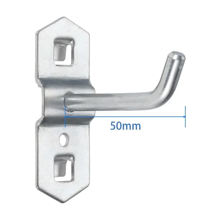 Crochet simple mural en acier pour étagère en métal T1