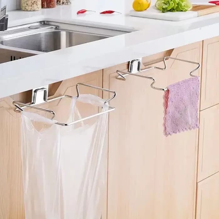 Support de sac poubelle de cuisine en acier inoxydable