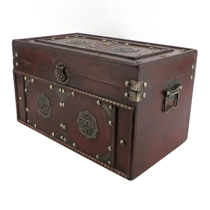 Boîte de rangement Vintage en bois de Style chinois
