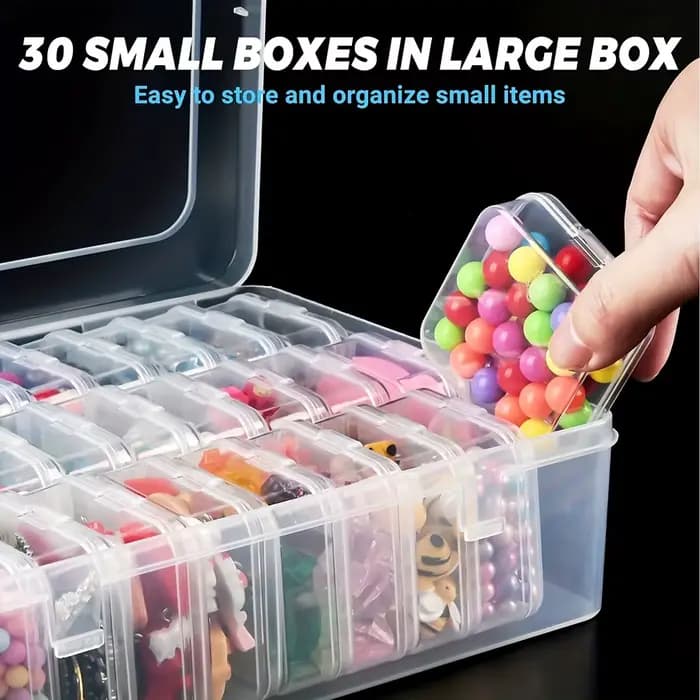 Boîte de rangement multifonctionnelle pour broderie diamant DIY