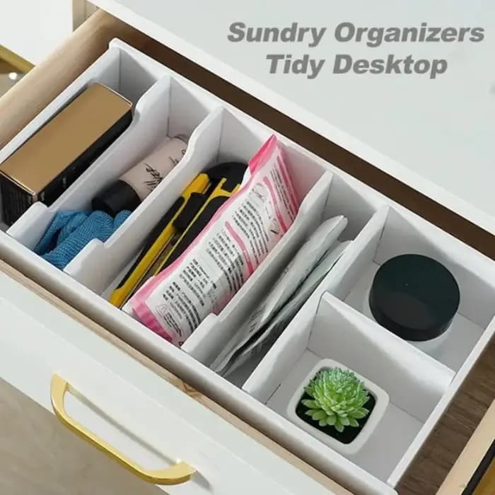 Boîte de rangement de bureau en PVC à 6/8 compartiments