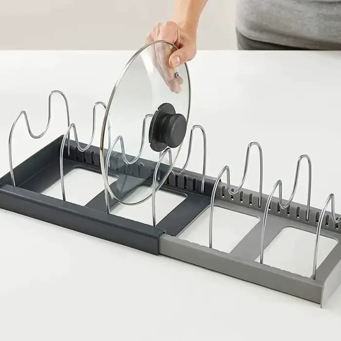 Support de casseroles télescopique à 7 grilles