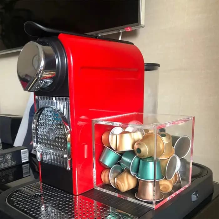 Boîte de rangement en acrylique pour capsules de café