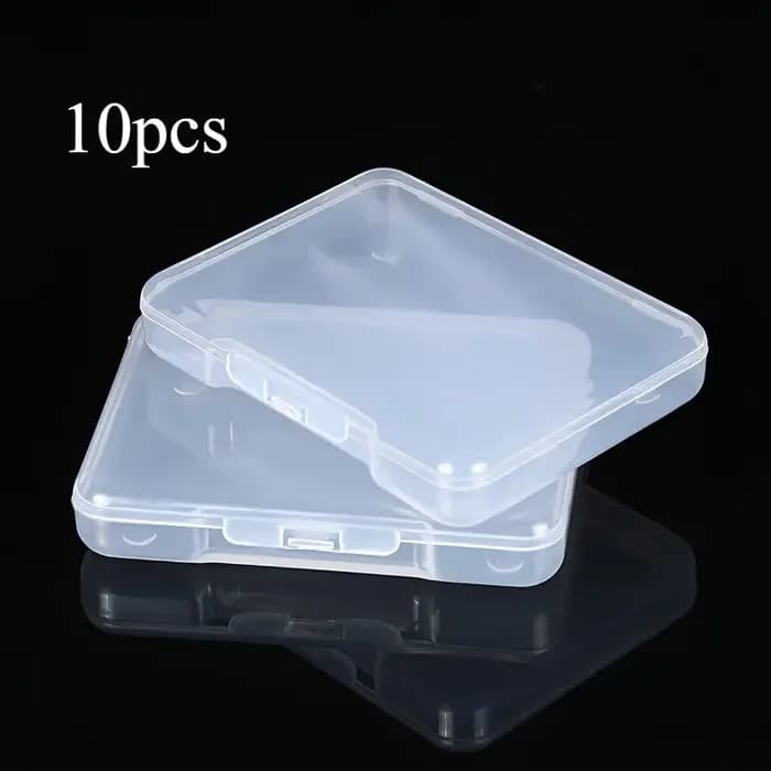 Boîtes de rangement rectangulaires transparentes en plastique avec couvercles à rabat - Matériau PP durable