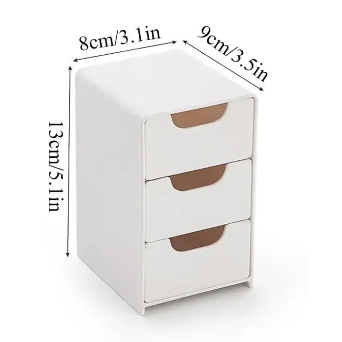 Boîte de rangement de cosmétiques en plastique à 3 niveaux