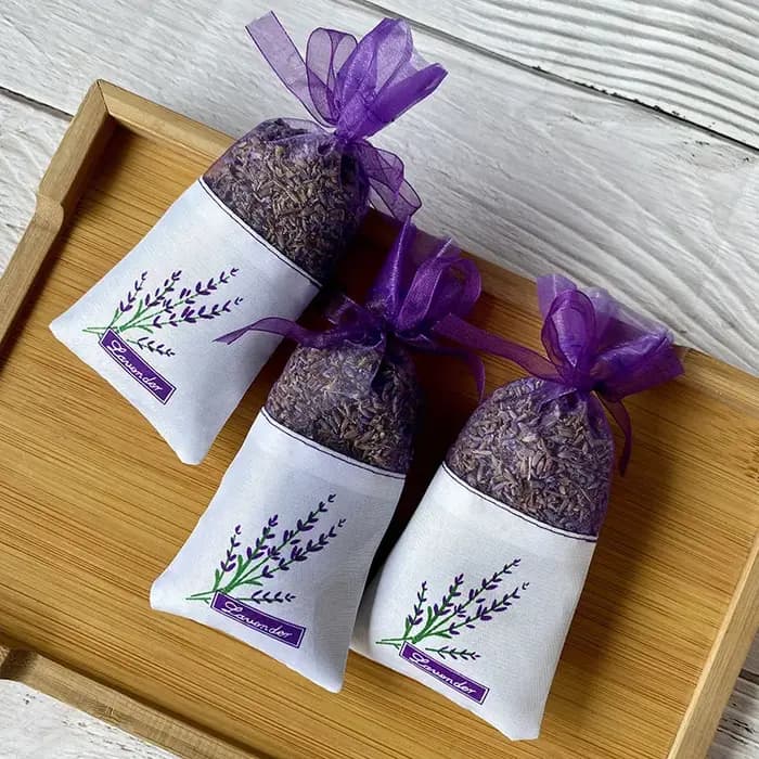100 pièces Sachets vides sac fleur impression parfum lavande Sachet sac sac à main lavande parfum sac de rangement Souvenir emballage