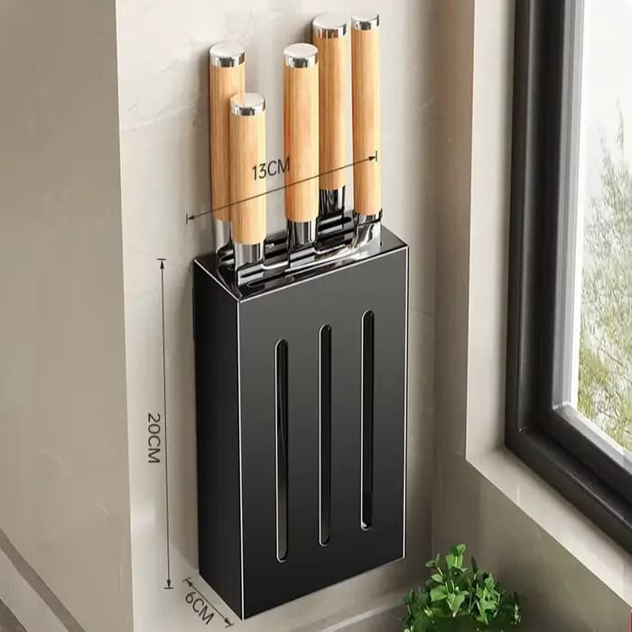 Support mural multifonctionnel en acier inoxydable pour couteaux de cuisine