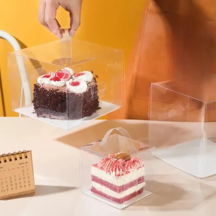 Boîte d'emballage transparente pour pâtisserie