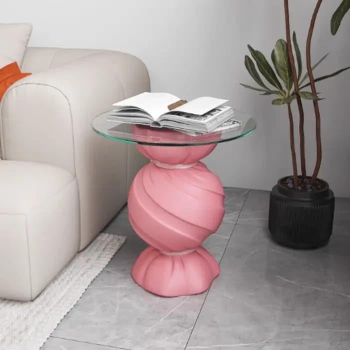 Armoire de rangement de bonbons roses, meuble TV pour salon, canapé, Table d'appoint, décoration de maison élégante, cadeau de pendaison de crémaillère
