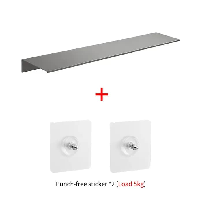 Étagères flottantes rectangulaires en miroir gris, étagère murale T1, support de meubles, rangement