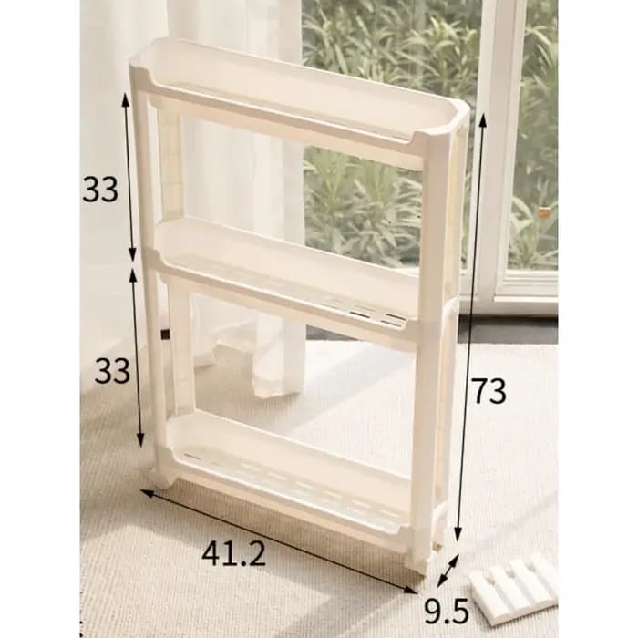 Étagère étroite à 3/4 couches, support de rangement mobile derrière la porte de la salle de bain, es