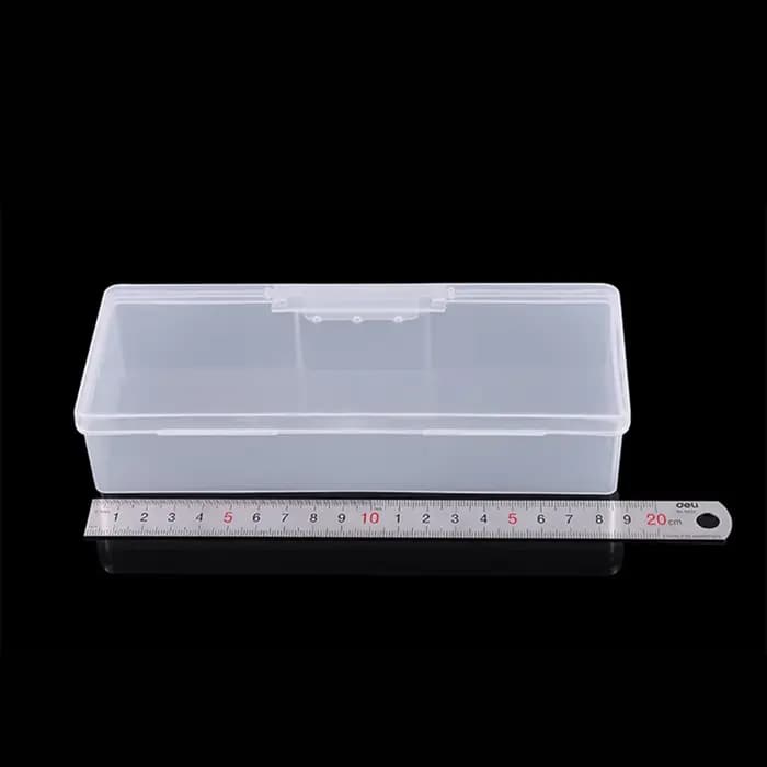 Boîte de rangement rectangulaire en plastique Transparent pour Nail Art