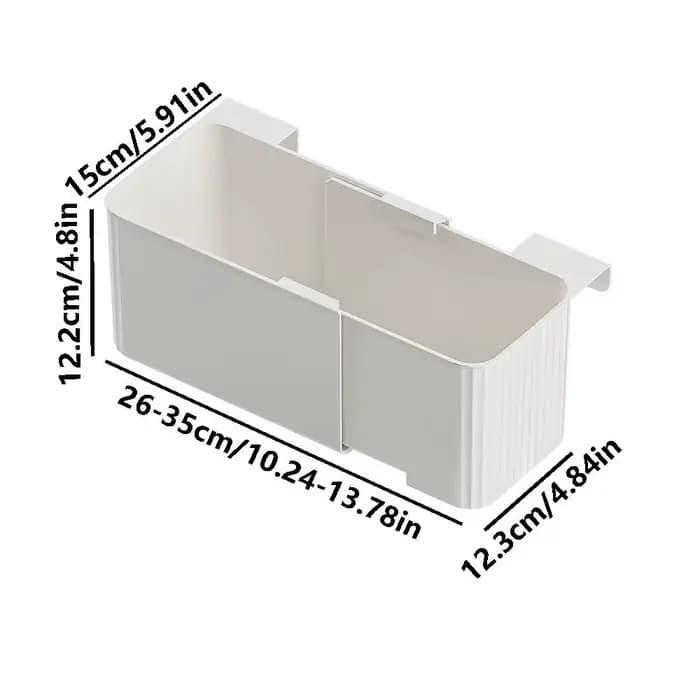 Panier de rangement transparent/blanc pour porte d'armoire
